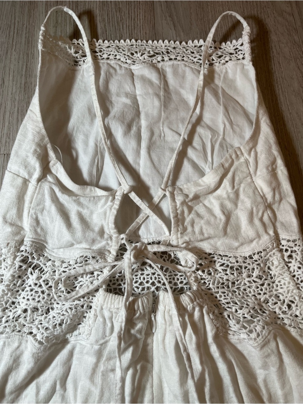 Abercrombie & Fitch white crocheted lace midi dress Size S - Picture 5 of 11
